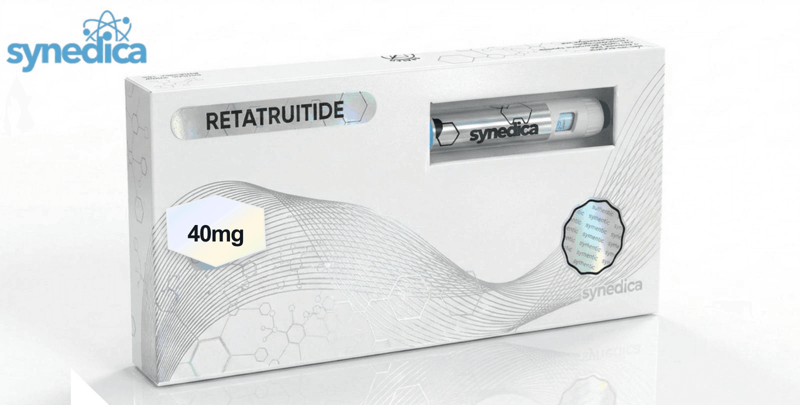 Retatrutide pen pack with 40mg strength shown